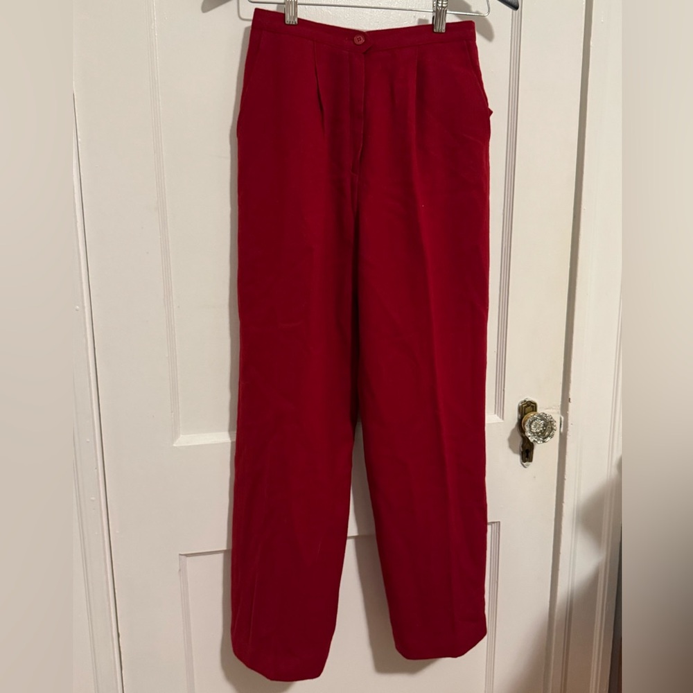 Vintage Women’s Red Wool Pants